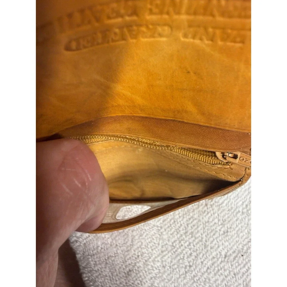 Tan Leather Bifold Wallet/ID Holder Money/Coin